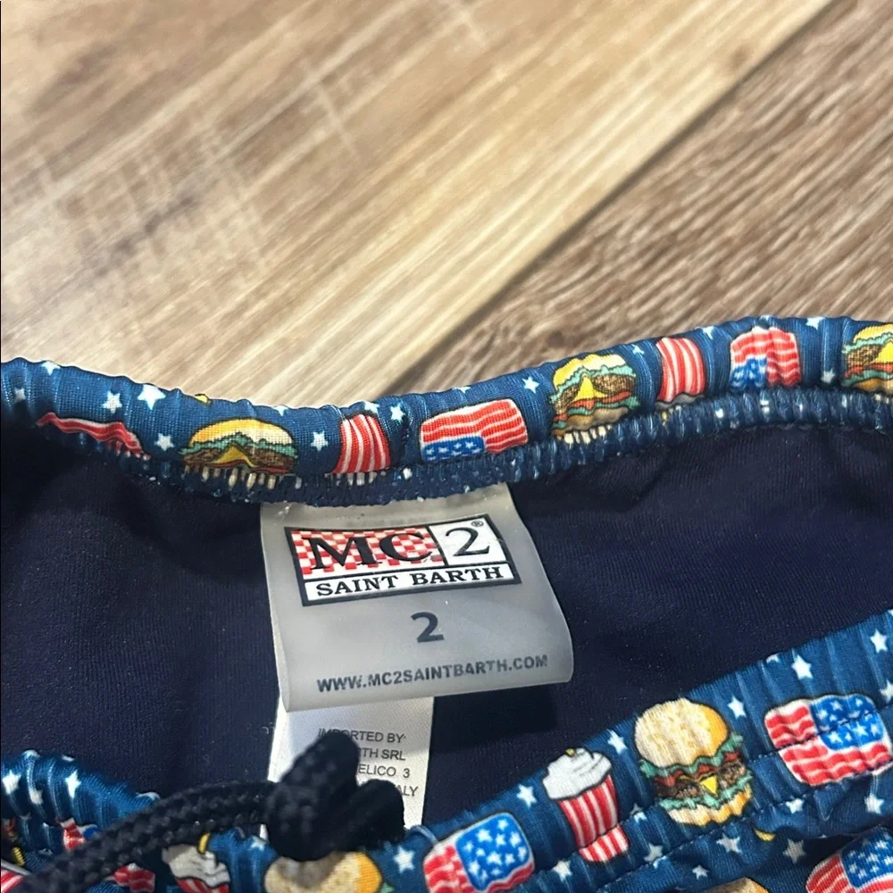MC2 Saint Barth Blue Swim Briefs Size 2 🍔 🇺🇸